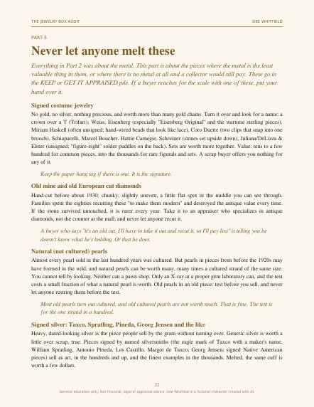 Never let anyone melt these — chapter page